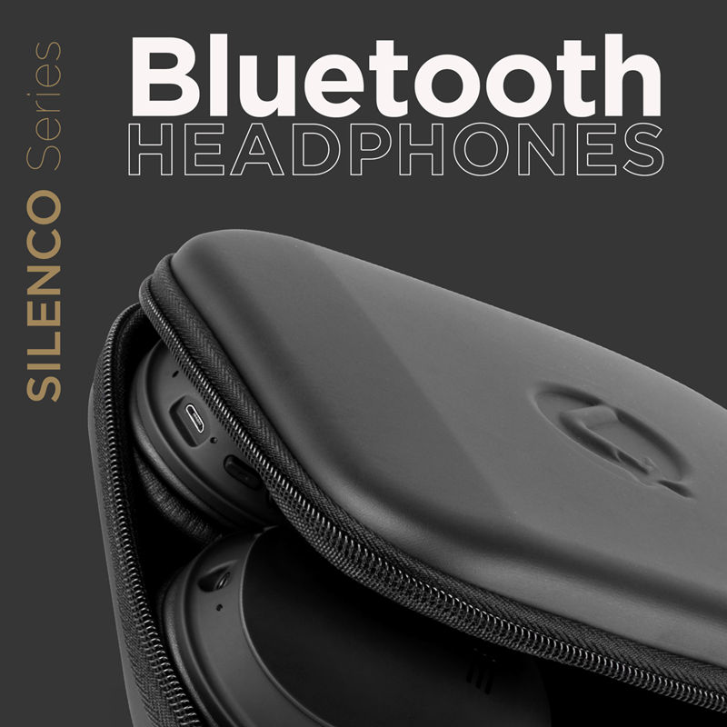VolkanoX Silenco series Active Noise Cancelling Bluetooth headphones – black