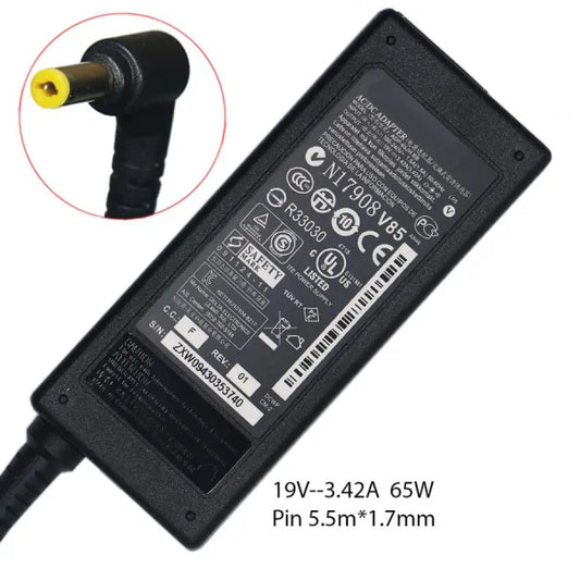 Acer Laptop Charger 19V 3.42A (65W) | 5.5 x 1.7mm Pin | Replacement for Acer Laptop Charger