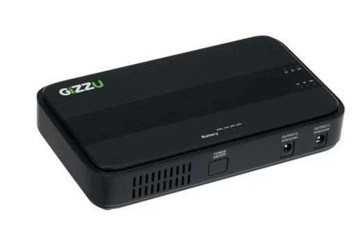 GIZZU 36W 32Wh 8800mAh Mini Dual DC UPS – Black
