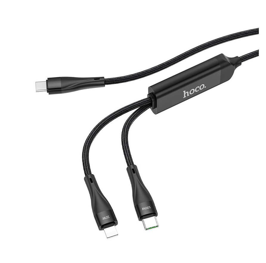 HOCO U102 Type-C to Type-C + Lightning Charging Cable