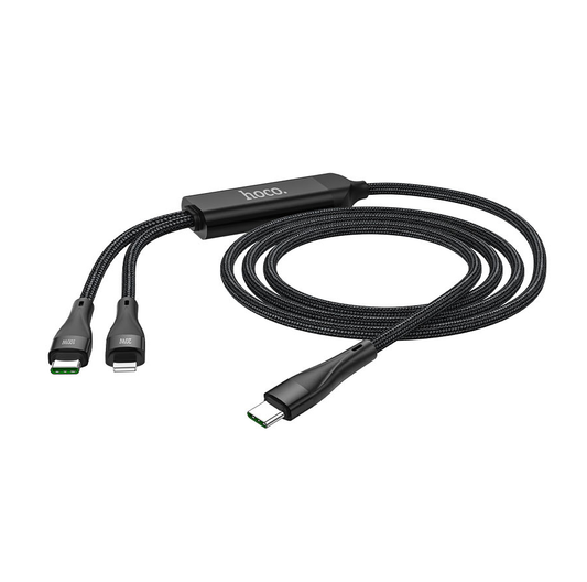 HOCO U102 Type-C to Type-C + Lightning Charging Cable