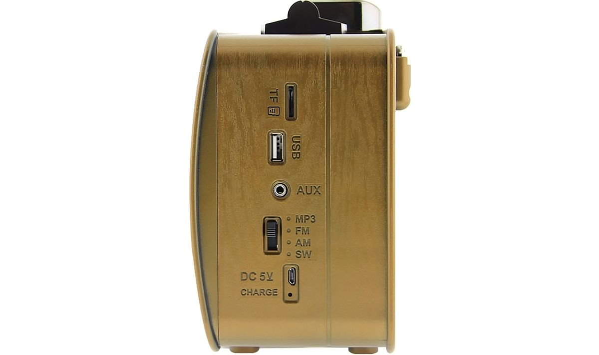 Kemai Retro MultiMedia Radio Player FM/AM/SW (Black/Gold) - Black