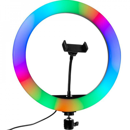 RGB Led Soft Ring Light MJ33 With15 Color Modes & Smartphone Holder