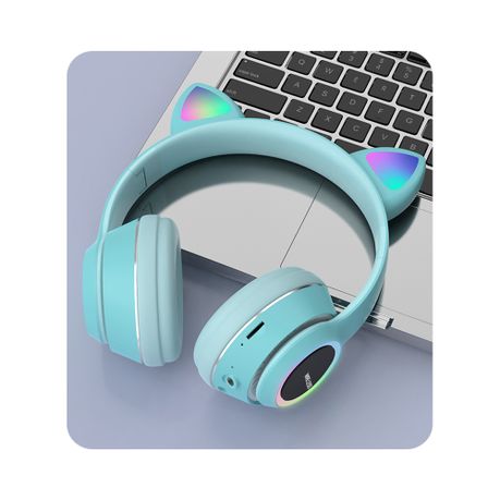 Cat Wireless Bluetooth Stereo Headphones L450 - Blue
LED with 7 Colour Light