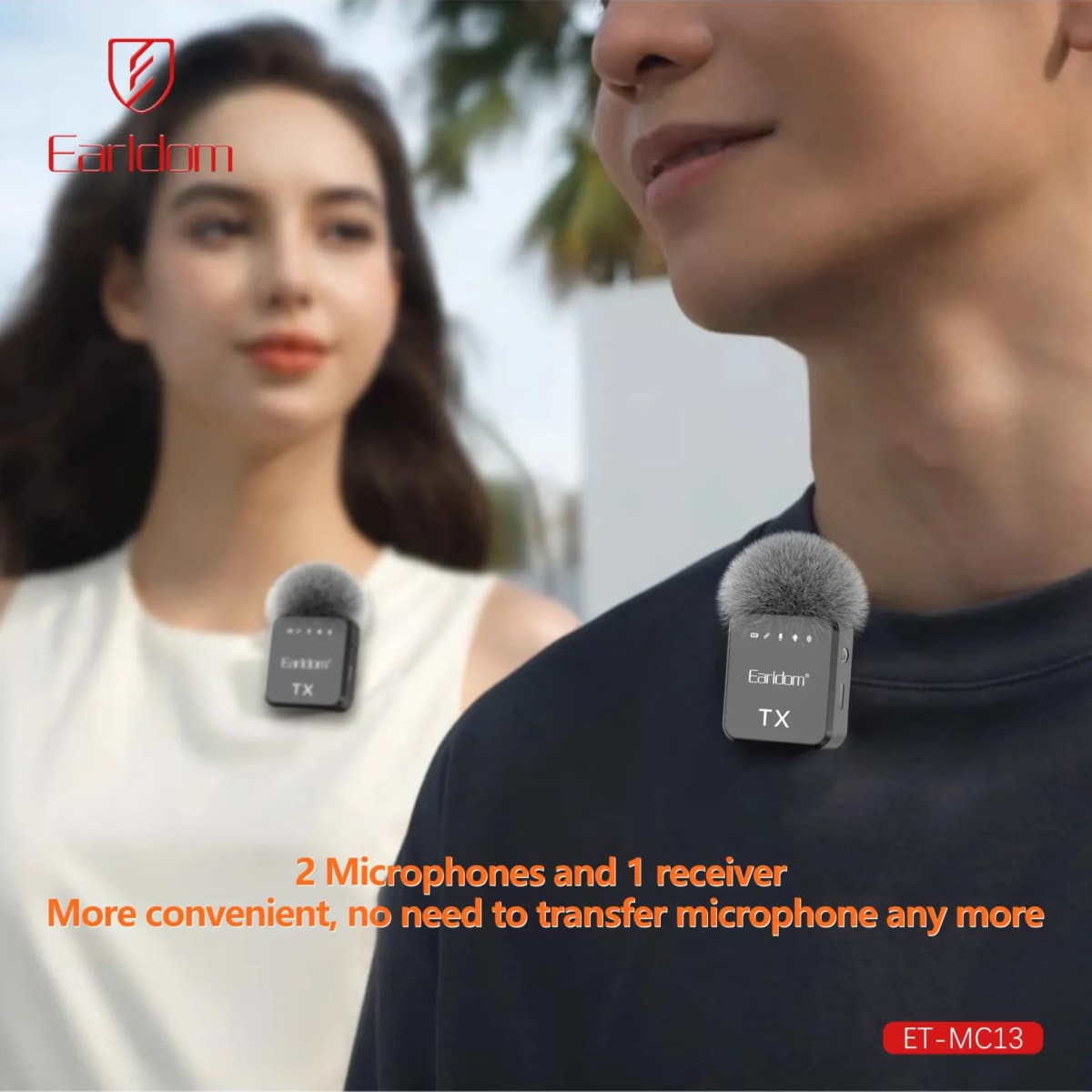 Earldom Collar Clip 3in1 Wireless Microphone