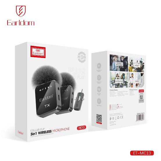 Earldom Collar Clip 3in1 Wireless Microphone