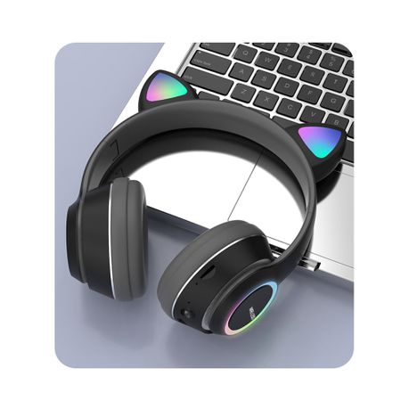 Cat Wireless Bluetooth Stereo Headphones L450 - Black
LED with 7 Colour Light