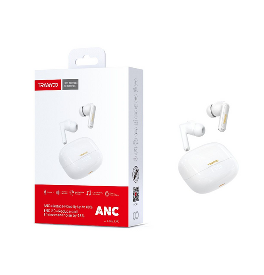 TRANYOO Wireless Earbuds ANC T-M6 White