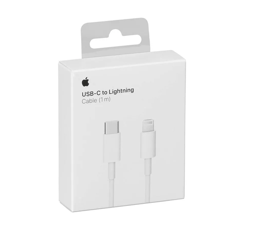 Apple USB-C to Lightning cable packaging on a white background