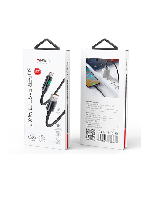 Yesido 66w Type-C Cable CA122C