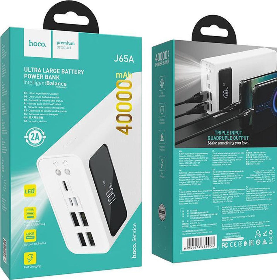 HOCO Power Bank 40000mah J65A