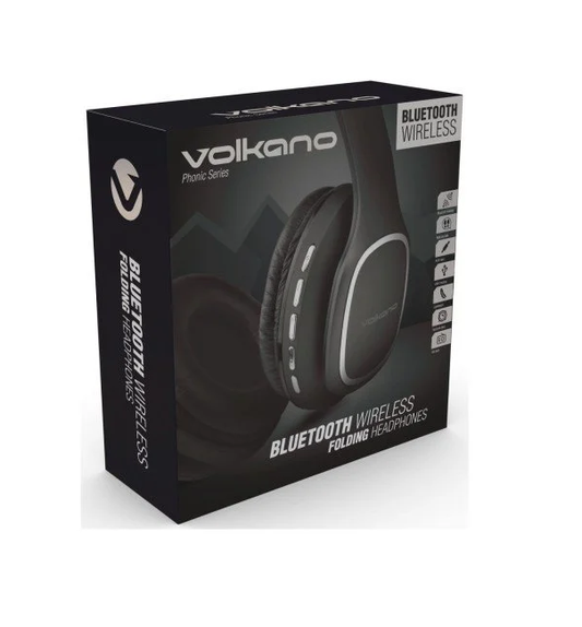 VOLKANO PHONIC SERIES BLUETOOTH HEADPHONES - BLACK