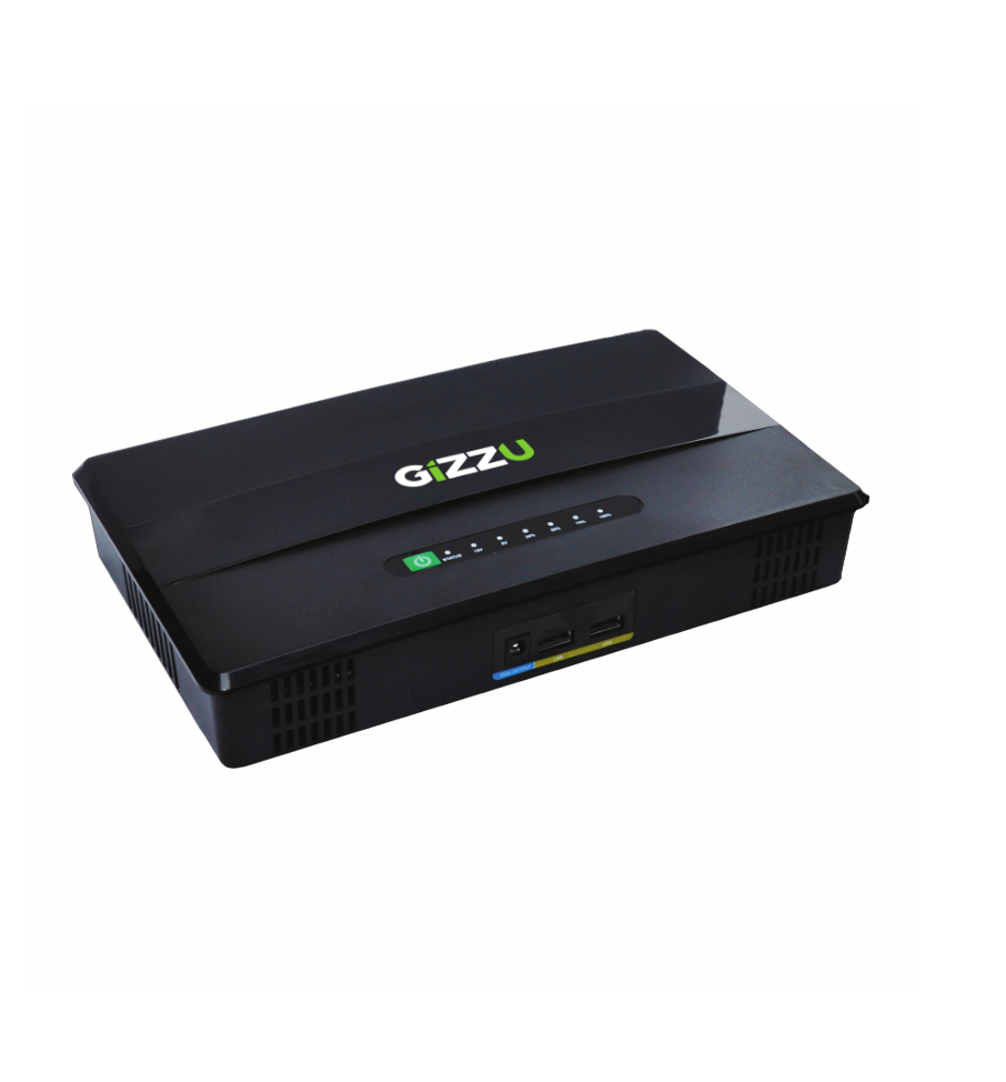 GIZZU 60W 65Wh 17600mAh Mini POE DC UPS – Black