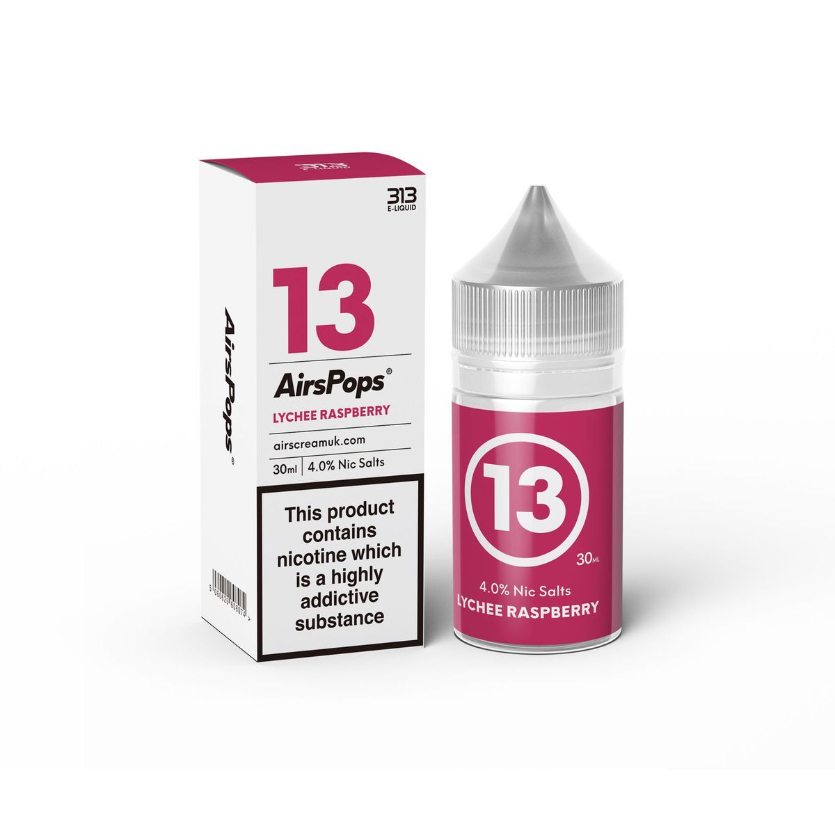 Airscream - E-Liquids - Lychee Raspberry - 30ml - 4% Nic Salts