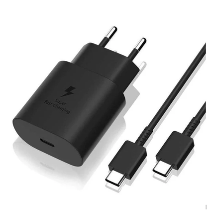 25W Power Adaptor with 1m Charging Cable Type-C to Type-C for Samsung