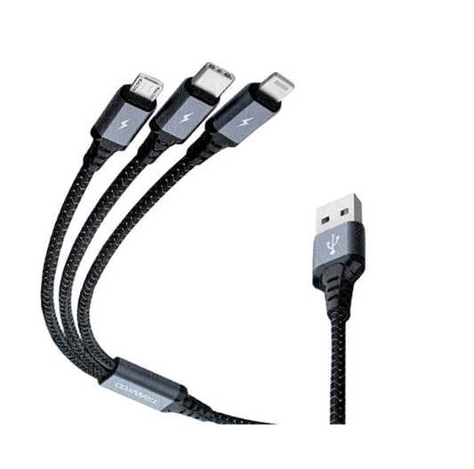 TRANYOO 3IN1 USB To Type-C + Lightning + Micro Cable Cable