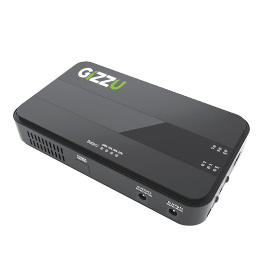 GIZZU 36W 32Wh 8800mAh Mini Dual DC UPS – Black