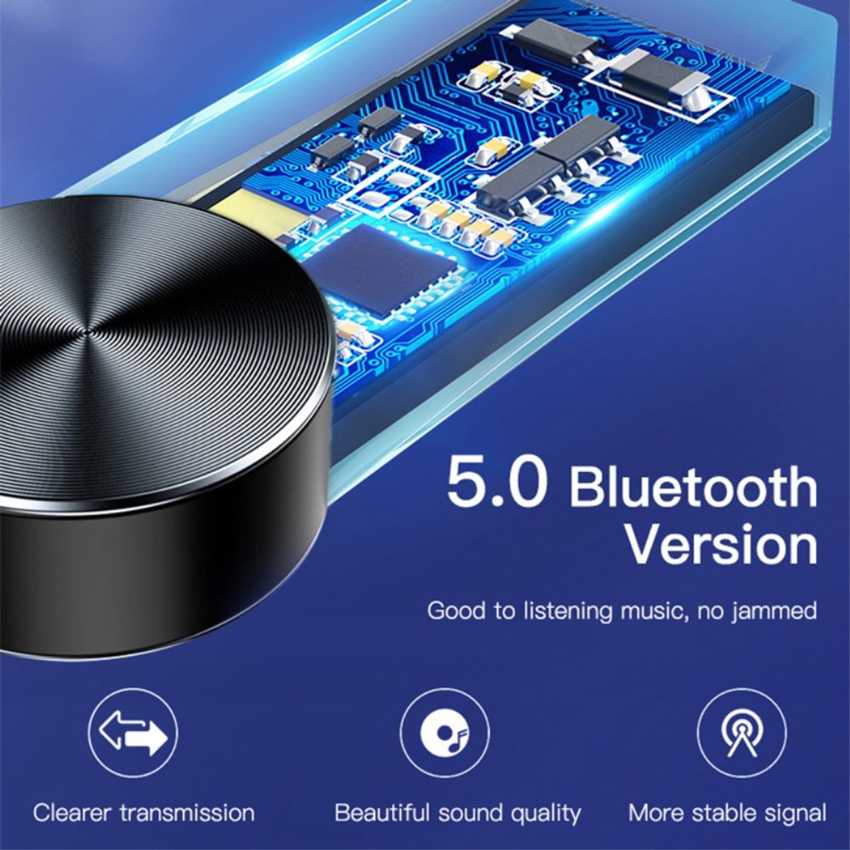 YESIDO YAU24 3.5mm AUX Car Bluetooth Audio Receiver Adapter for Music