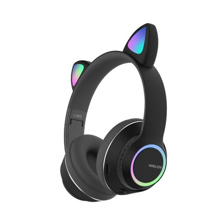Cat Wireless Bluetooth Stereo Headphones L450 - Black

LED with 7 Colour Light