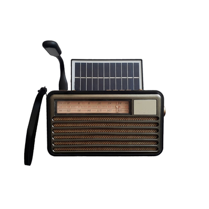 MEIER Retro Solar Portable AM FM SW 3 Band Wooden Semiconductor Vintage Radio Battery Powered Multifunction Bluetooth Music Speaker TF