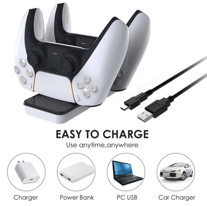 DOBE Charging Dock Station For PlayStation 5 Controller Type C Dual Stand