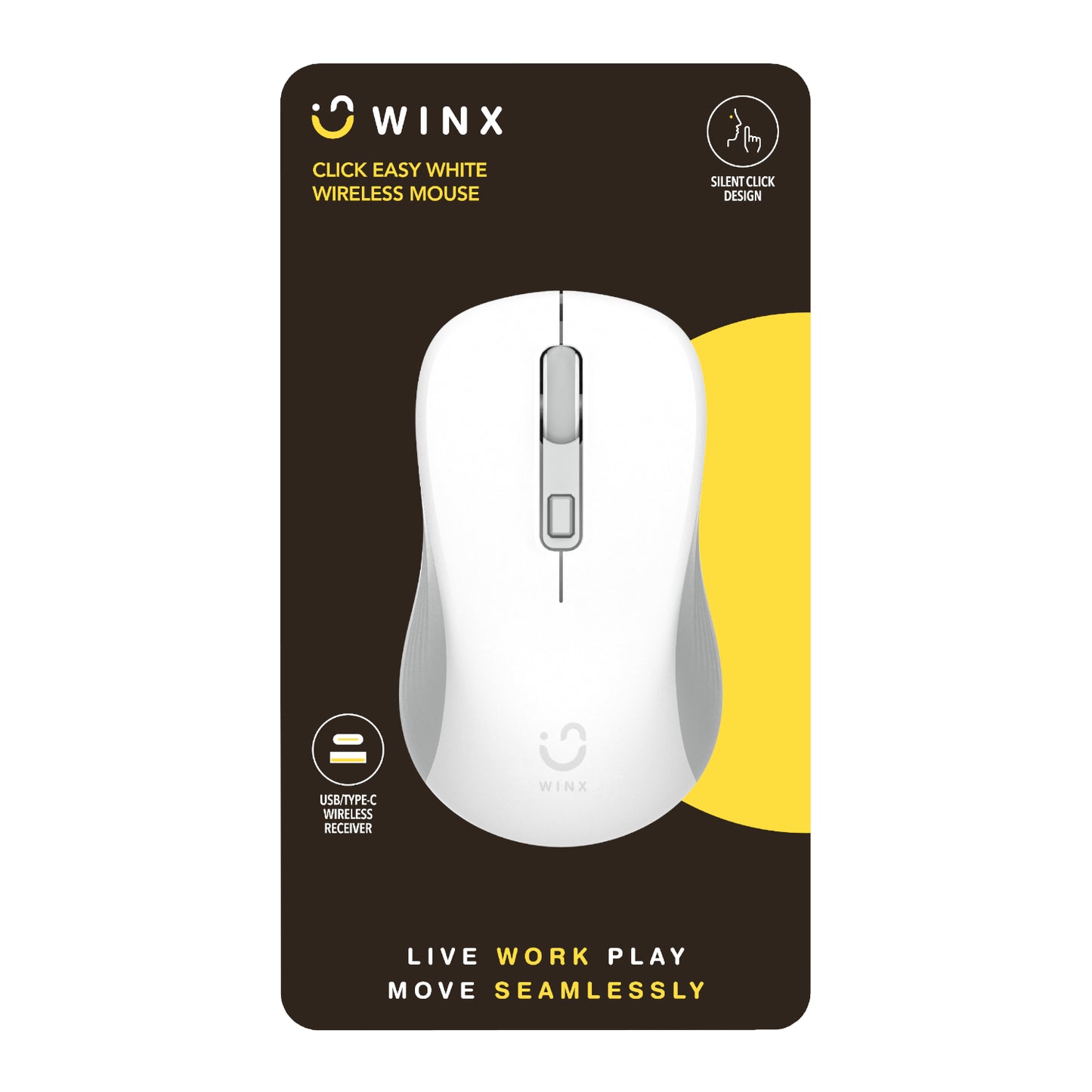 WINX CLICK Easy 1600DPI 2.4GHz Wireless Mouse – White
