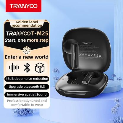Tranyoo Wireless Bluetooth stereo Earphone 50h Standby TWS T-M25