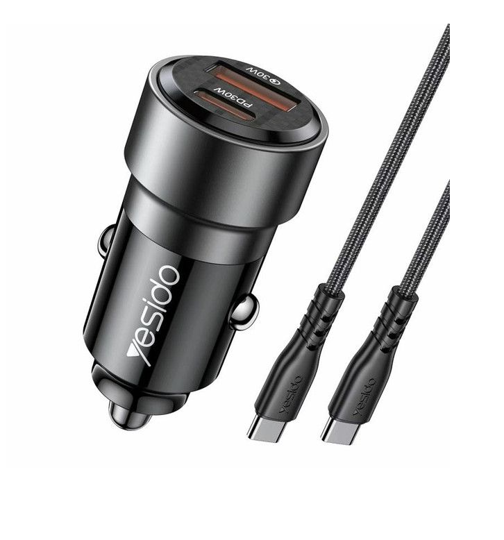 Yesido 60W Super Fast With Type-c And Usb Port Car Charger (Y55)