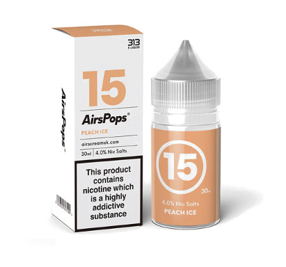 Airscream - E-Liquids - Peach Ice - 30ml - 4% Nic salts